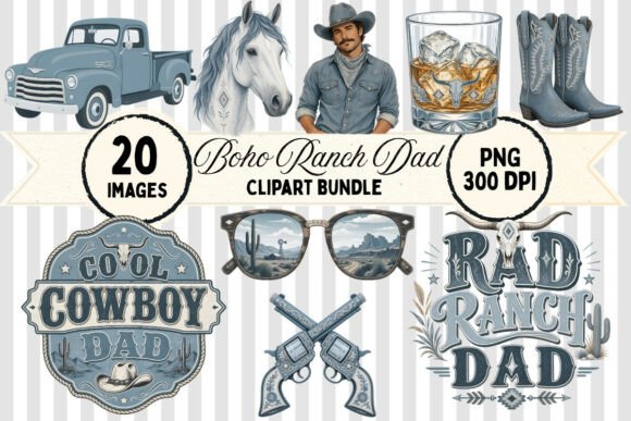 Boho Ranch Dad Graphics: Western Style for Modern Creators
