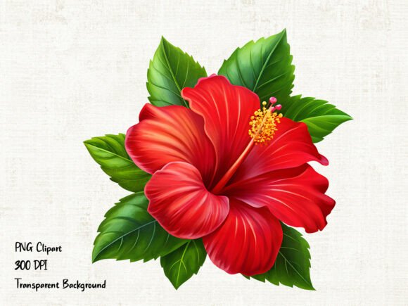 Bring Tropical Vibrancy to Your Projects with Red Hibiscus Clipart
