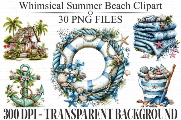 Capture the Coastal Spirit with Whimsical Summer Beach Clipart