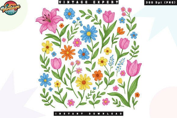 Colorful Wildflower Spring Flowers PNG: A Fresh Asset for Seasonal Designs