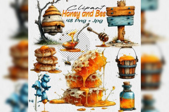 Enchanting Honey Bee Bear PNG Clipart Easter Art