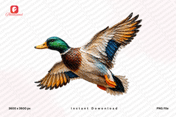 Flying Hunting Mallard Duck PNG: Bringing Wildlife to Life