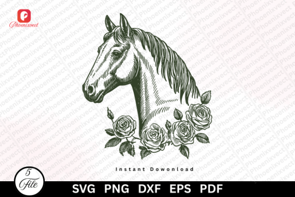 Hand Drawn Floral Rose Horse Head SVG: A Designer's Guide
