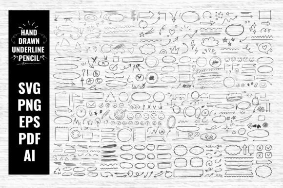 Hand Drawn Underline Pencil, Chalk SVG: Adding Authentic Texture to Your Designs