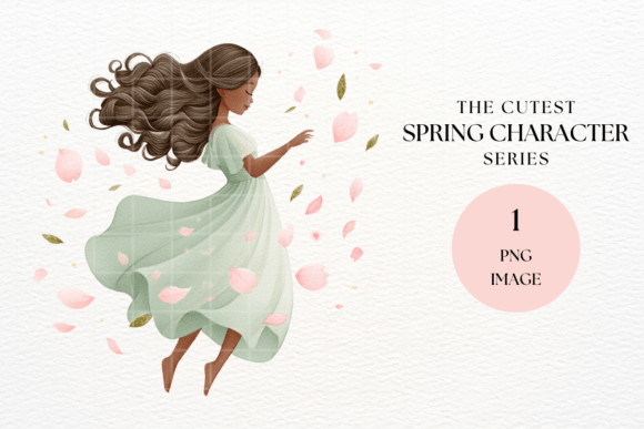 Infuse Springtime Joy with the Dancing Girl Cherry Blossom PNG