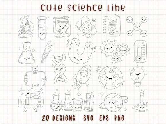 Science Doodle Clipart: A Fresh Take on STEM Visuals