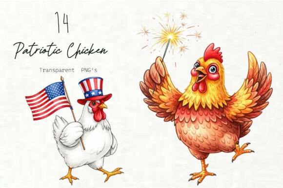 Unleash Creative Fun with Patriotic Chicken Clipart Designs